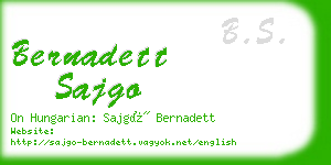 bernadett sajgo business card